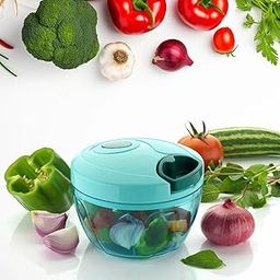 JAYAMBE Vegetable 450 ml Round Quick Handy Dori Chopper with 3 Stainless Steel Blade and Whisker Multipurpose Speedy Chopper, Dry Fruit and Onion Machine for Kitchen-image-14