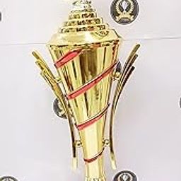 Trophy Golden Fiber Gold Strip Cup Logo Plate-picture-30