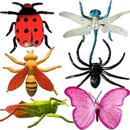 Mallexo Realistic Insect Toys for Kids 6Pcs Mid Size Reptile Bug Animal Figure Toy for Boys & Girls, Butterfly for 3+ Years Old Boys, Girls, Prank Items for Kids and Children(MID Insect)-image-6