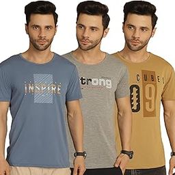Printed Regular Fit Round Neck Cotton Half Sleeves Tshirt for Men(Pack of 3)-MACK635251-image-56