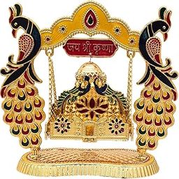 Sage Square Kanha Jhula – Swing for Laddu Gopal Ji | Elegant Designed Bal Gopal Jhula | Perfect for Janmashtami, Pooja Room | Lord Krishna Palna | Traditional for Spiritual Blessings (Design 3)-41