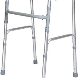 Hero Eco Med - Mediva Reciprocating Lightweight Adult Walker MHL 2002-M for elderly senior citizens, recovering patients and users with disability, Foldable & Height adjustable, 8 variations for height adjustment, weight capacity 100kgs, Matt Silver colour, Foam padded hand grip, single push button to fold-image-77