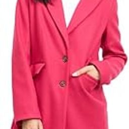 Olwen Pink Notch Collared Long Coat-image-84