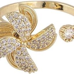 Golden Adjustable Stone Rotating Ring-image-13