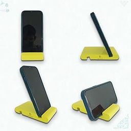 Handcrafted Wooden Mobile Stand, Cell Phone Stand for Office Desk for Home for Table Portable Compact & Lightweight Hands-Free Viewing All Smartphones & iPhone (Sunflower Yellow Pack of 2)-16