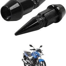 LOVMOTO Universal Spiked Valve Caps,Aluminum Alloy Dustproof and Waterproof Tire Valve Stem Caps, Suitable for Cars, Trucks and Motorcycles (2PCS Black) Comfortable with Dis-Cover 125-image-82