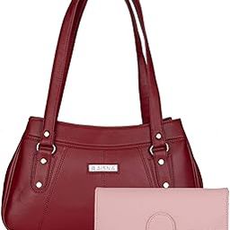 Women's Combo Handbag & Clutch(Set of 2)(Maroon & Pink)-image-89