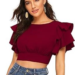 Shopaholics World Women Round Neck Solid T-Shirt_Tipsy_582_M_W518Maroon-image-4