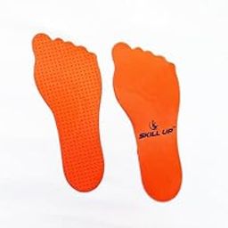 Skill Up Spot Marker Feet Non Slip TPR Rubber, Feet for Kids and Adults Sequence Marker Feet/Feet Flat Markers for Football, Tennis, Badminton, Cricket, Basketball, Speed & Agility (1 Pair, Orange)-image-62