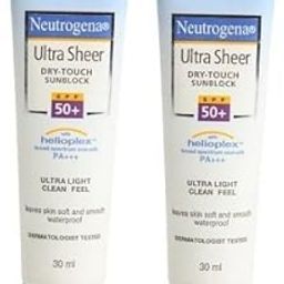 Neutrogena Ultra Sheer Dry Touch Sunblock SPF 50+, 30ml (Pack of 2)-19