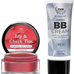 TNW-The Natural Wash Lip & Skin Care Combo with Tunnel of Love Lip & Cheek Tint and BB Cream | For Creating No Makeup Look | Suitable for All Skin Types-1