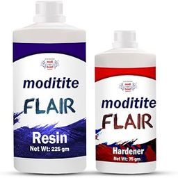 Moditite Epoxy Resin 3:1 Ratio Art Kit - Crystal Clear UV-Resistant epoxy resin and Craft Materials, 300g Liquid (225g Resin and 75g Hardener)-image-57