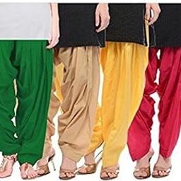 Black Macy Women's Cotton Patiala Salwar Bottoms (Combo Of 4) (Free Size Regular multicoloured multicoloured-image-20