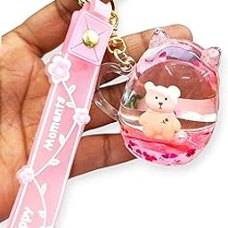 Keychain For Girls (1 Pcs) Keychain For Kids | Liquid Keychain For Girls | Pendant For Bag | Car Key Hanging Cute Charm | Return Gifts Keychain For Kids-image-40