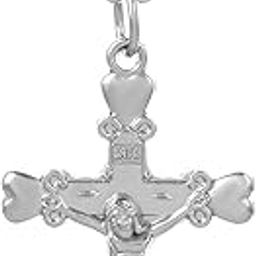 Brass Christian Jesus Engraved Crucifix Cross Spiritual Symbol Pendant Necklace Great Gift for Men & Women for Occasions-image-3