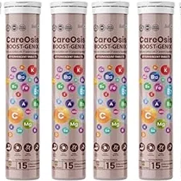 CAREOSIS Boost Genix Effervescent Tablets With 27 Vitamins Minerals Ayurvedic And Fruit Extracts B Complex For Daily Energy Immunity Support Sugar Free Multivitamin 90 Tablets | Pack 6-image-51