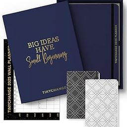 TinyChange 2025 Pro Planning Box | B5 Size Diary+ 2 Pocket Notebooks + Wall Planner+ 400 Stickers-18