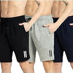 West Gate Clothing Plus Sizes Men's Cotton Knee Length Shorts | Casual and Night Wear Mens Shorts Pack of 3-image-39