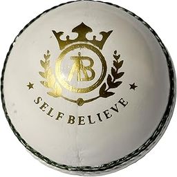 Babita Sports,Test Leather Cricket Ball,Four Peice,White with Green Seam, Pack of 1-image-94