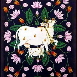 Whattacraft Paint by Numbers for Adults and Kids | Premium Painting Kit in Gift Packaging| Rolled Canvas | Do-it-Yourself Wall Decor | DIY |Cow and It's Calf-38