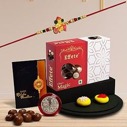 DeoDap Rakhi (K1_511_EM32) & Chocolate Magic 32gm, Rakhi & Chocolate for brother, Rakhi with chocolate, rakhi with gift, Rakhi Combo, Set of 1 Rakhi, Effete Chocolate-image-48