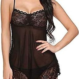 4 Inch Cotton 01 Dx1 Diwali Above Knee Baby Doll Dress & Nightwear/Nighty/Sleep Dress |Hot & Sexy For Newly Married Couples/Honeymoon/First Night/Anniversary|For Women & Girls (Black)-picture-2