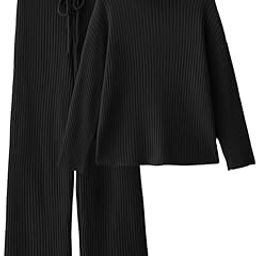 TYSORT Women’s Winter Woolen Turtleneck Sweater with Pajama | Warm Winter Wear Cord Set | Woolen Tracksuit Loungewear Set-image-95