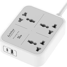 Stuffcool ChargeCube 30 Mini Surge Protector with 3 AC Ports and 30W Dual Port Type C PD PPS Output with Super Fast Charging, Charging iPhones 50% in 30 mins, Charges MacBook Air-47