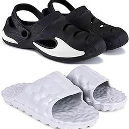 Combo Pack of 2 Slipper/Flip Flops/Slides/Clogs/Sandals for Men (Clog-700 Vs Diamond)-image-29