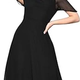 Black Women's Polyester A-Line Standard Length Casual Dress-image-58