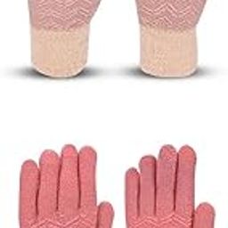 Women's Touchscreen Winter Woollen Pack of 2 Pairs Gloves For Cold Weather (SGD-10881092) (Multicolor, Free Size)-image-59