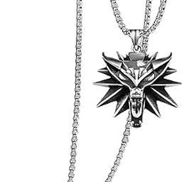 Mens Fashion Vintage Roaring Fox Head Metal Punk Rock Jewelry Gif Pendant Necklace Chain Gift For Men Boys SPnL202505-image-40