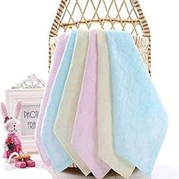 Soft Baby Washcloths Set, Pastel Pink Blue White, Cotton Face Towels-image-99