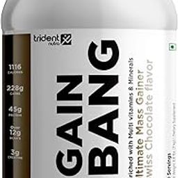 Gain Bang Ultimate Mass Gainer by Trident Nutra | 6.6 LBS (3KG)-image-3