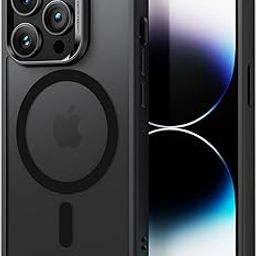 ESR for iPhone 14 Pro Case, Compatible with MagSafe, Scratch-Resistant, Thin and Slim, Classic Shockproof Military-Grade Protection, TPU, Magnetic Back Cover, Frosted Black-image-38
