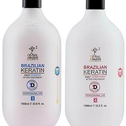 Global amazon secrets brazilian keratin sulphate free shampoo and conditioner combo 1000ml each | frizz-free shiny hairs (pack of 2)-10