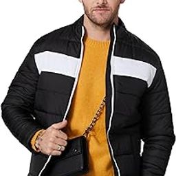 Men's Polyester Standard Length Jacket (Black_Large)-image-32