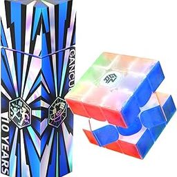 GAN15 Maglev Speed Cube 3x3, GAN Magnetic Cube Perfectly Combines Weight, Magnet and Structure, 58.6g Ultra-Lightweight, Brain Teasers Puzzle Cube for Kids Adults, 10th Anniversary Version-10