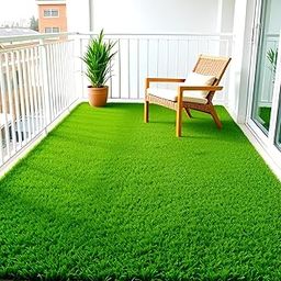 Home Sizzler 25mm High-Density Green Artificial Grass Mat (4×5 ft) – Durable Plastic Turf for Balcony, Lawn & Door-image-59