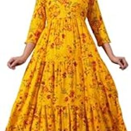 Women's Rayon Printed Flared/A-Line Maternity Feeding Kurta with Zippers - Women's Calf Length Maternity Dresses Maternity Feeding Gown-image-98