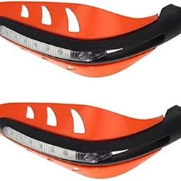 Aow Attractive Offer World Motorcycle Handguards with Led Light for 7/8" Grips - 300 * 140 * 110mm (Orange) for KTM Duke 390-9