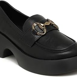Womens Black Loafers FnH A18-BK-image-81