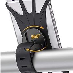 Tarkan Universal Bike Mount Silicone Mobile Holder, 360° Rotating Handlebar Stand for Bicycle, Motorcycle, Scooty Fits All Smartphones (Black)-29