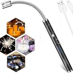 A4SHOP Electric Candle Lighter - Rechargeable, Flameless, Windproof, USB, 360° Flexible Neck Arc Lighter (Multicolor)-image-22