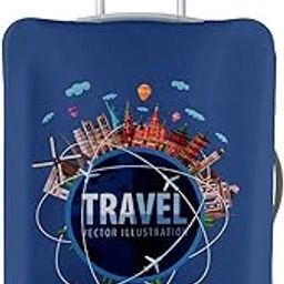 cortina Luggage Cover Trolley Travel Covers Washable Dust Proof Anti-Scratch Suitcase Protector, Large-Blue-picture-2