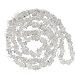 Natural Sphatik Clear Quartz Mala Chip Beads Original Crystal Stone Mala for Reiki Healing and Crystal Healing Stones (Color : Clear)-image-36
