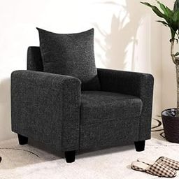 FURNY Juan Single Seater Fabric Sofa - (Dark Grey)-picture-19