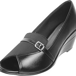 Women Synthetic Leather Peeptoes-picture-26