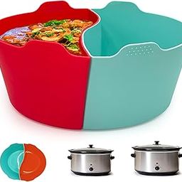 Slow Cooker Liners Fit Crock pot 6-8 QT Oval Slow Cooker,Reusable Silicone Crock Pot Liners,Silicone Slow Cooker Divider Liners,BPA-Free, Dishwasher Safe-picture-20