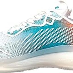 Athletic Running Shoes, Lightweight Performance Sports Trainers with Breathable Mesh, White and Turquoise Gradient Design-image-2